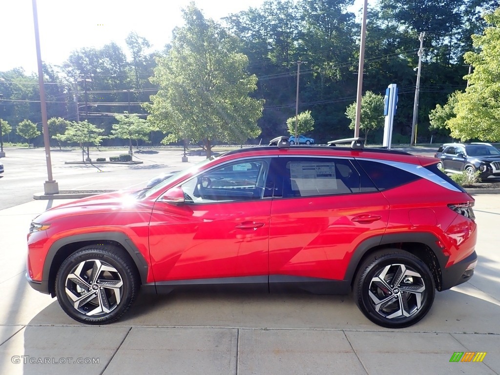 2022 Tucson Limited AWD - Calypso Red / Black photo #6
