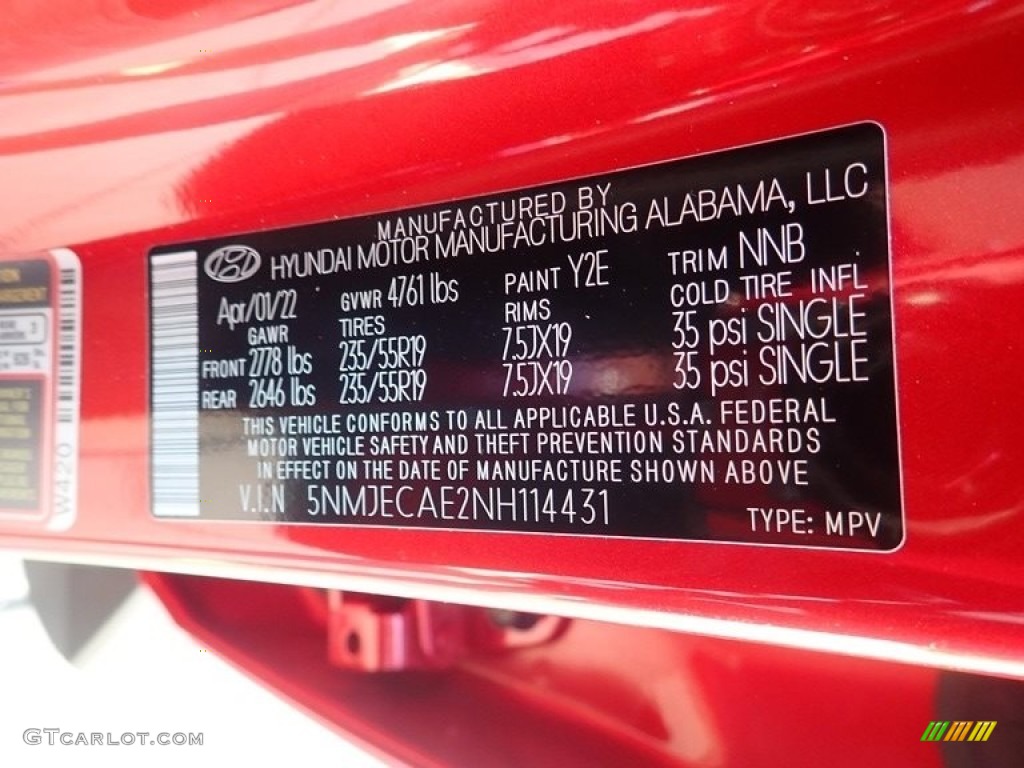 2022 Tucson Limited AWD - Calypso Red / Black photo #18