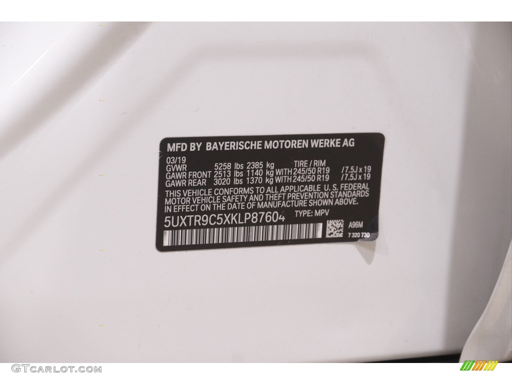 2019 X3 xDrive30i - Mineral White Metallic / Mocha photo #24
