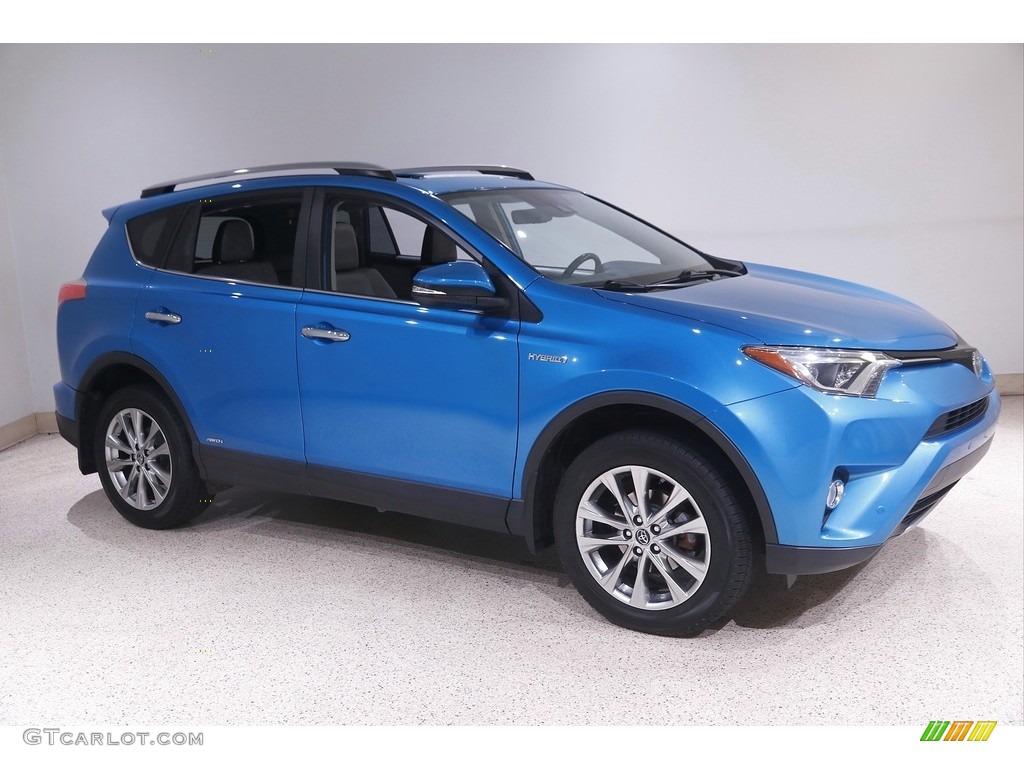 2018 RAV4 Limited AWD Hybrid - Electric Storm Blue / Ash photo #1