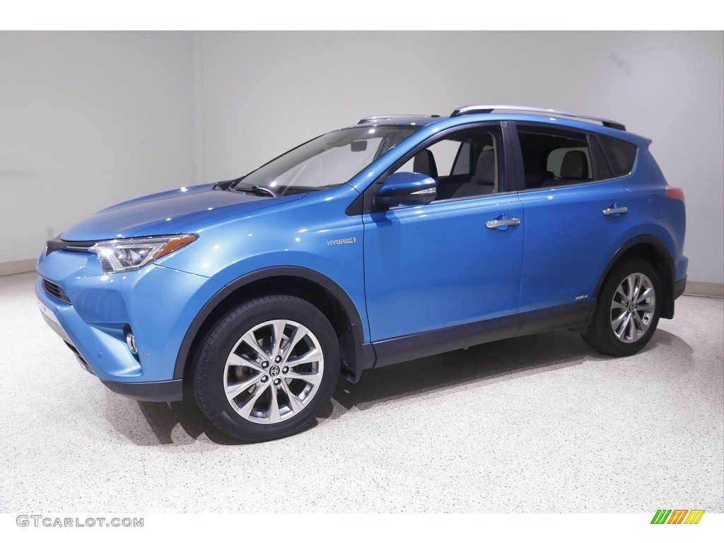 2018 RAV4 Limited AWD Hybrid - Electric Storm Blue / Ash photo #3