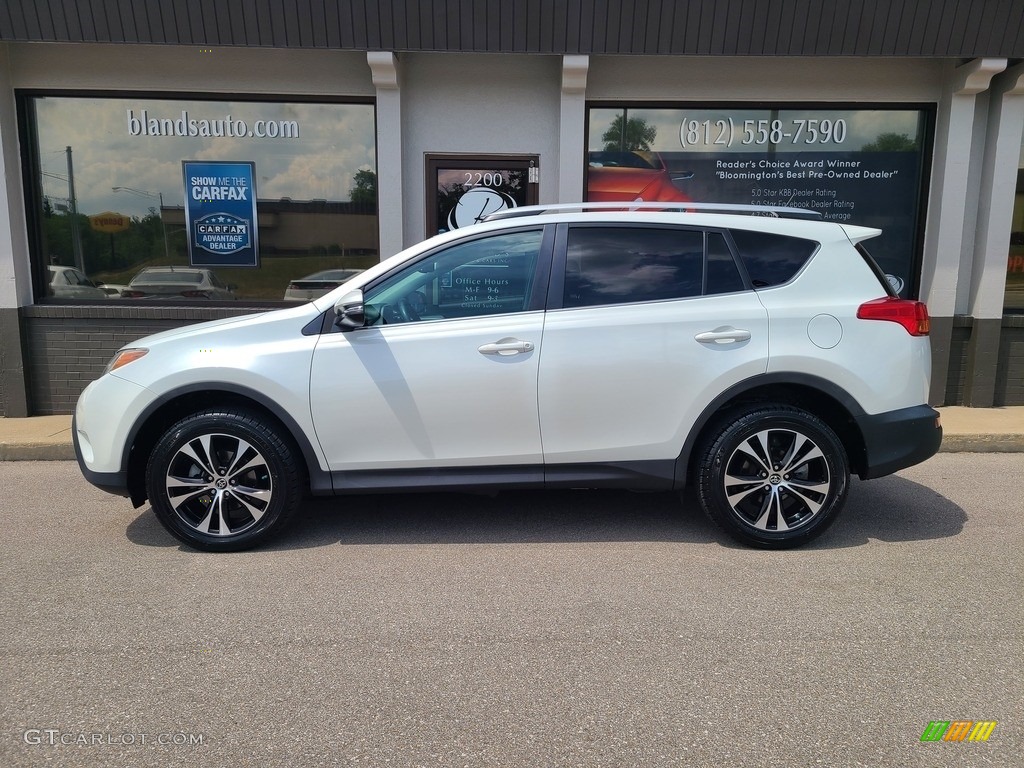 2015 RAV4 Limited AWD - Blizzard Pearl / Ash photo #1