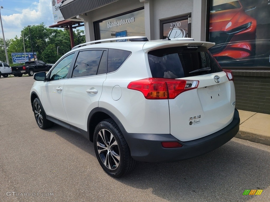2015 RAV4 Limited AWD - Blizzard Pearl / Ash photo #38
