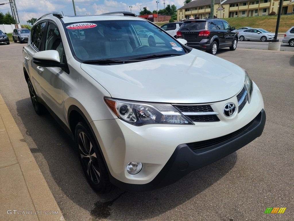 2015 RAV4 Limited AWD - Blizzard Pearl / Ash photo #51