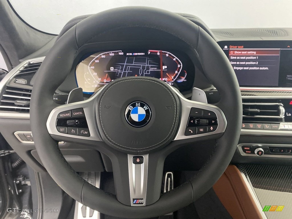 2022 BMW X6 M50i Tartufo Steering Wheel Photo #144490795