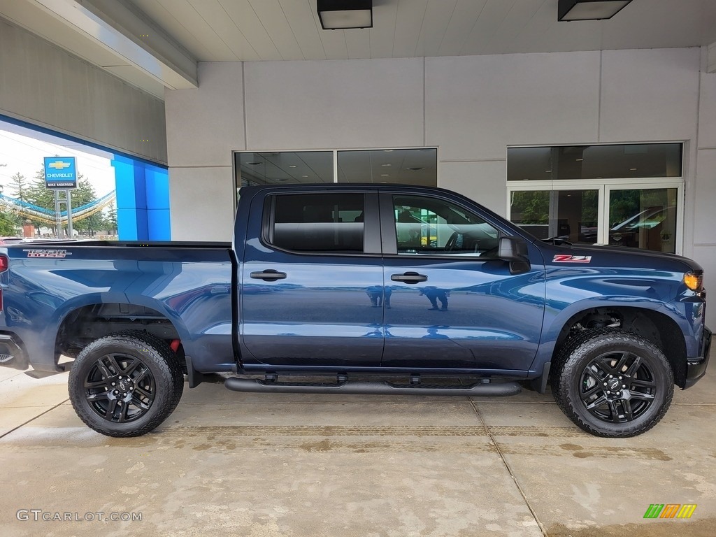 2022 Silverado 1500 Limited Custom Trail Boss Crew Cab 4x4 - Northsky Blue Metallic / Jet Black photo #3
