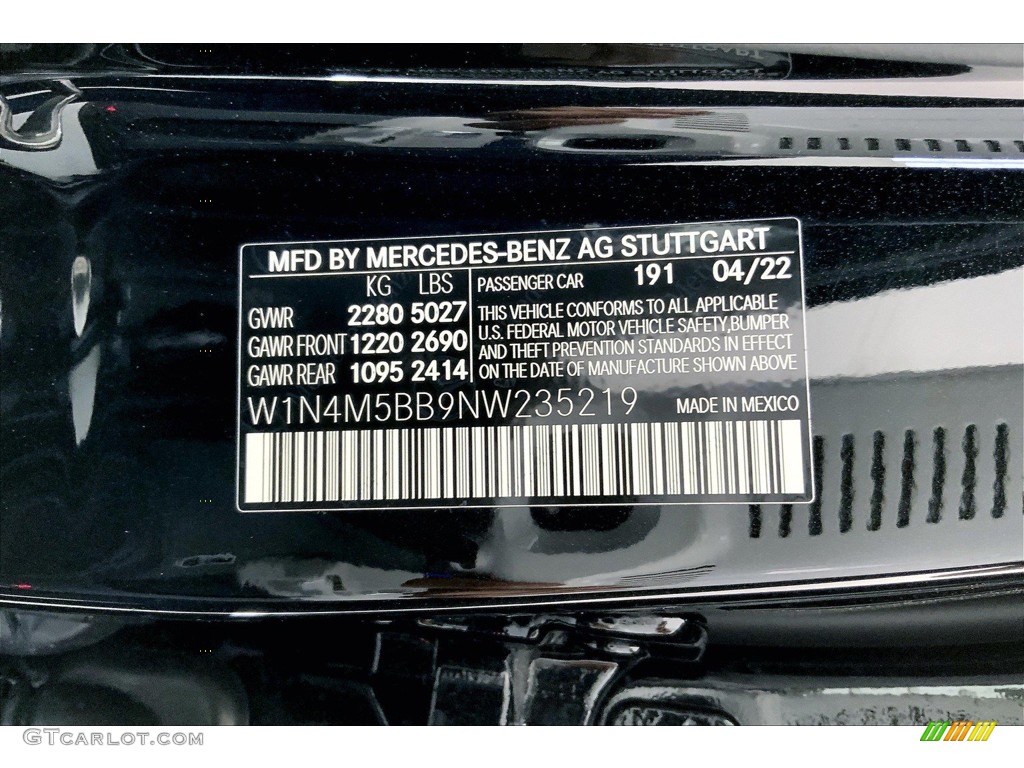 2022 Mercedes-Benz GLB AMG 35 4Matic Color Code Photos