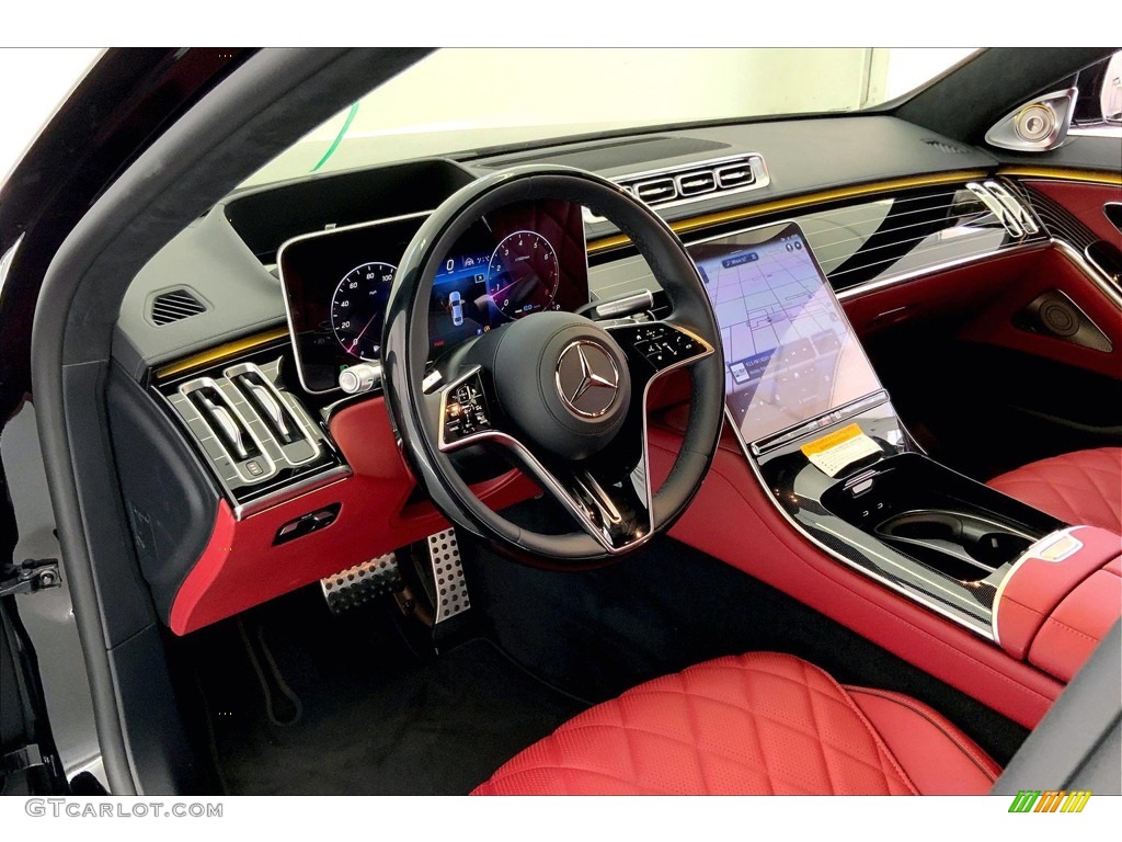 Carmine Red/Black Interior 2022 Mercedes-Benz S 580 4Matic Sedan Photo #144498336