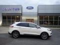 2019 White Platinum Ford Edge Titanium AWD  photo #1