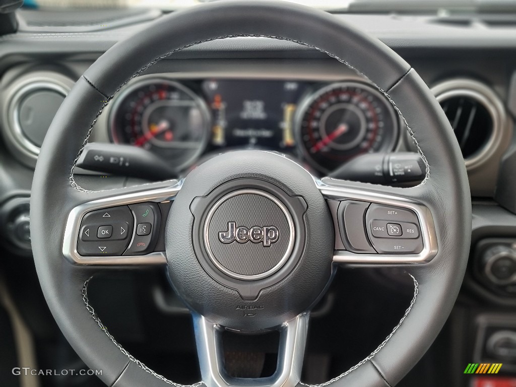 2022 Jeep Gladiator Rubicon 4x4 Black Steering Wheel Photo #144498849