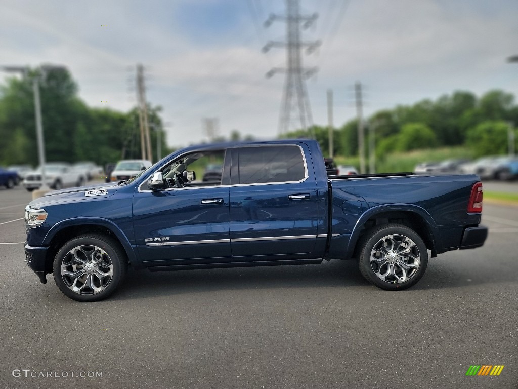 2022 1500 Limited Crew Cab 4x4 - Blue Shade Pearl / Indigo/Sea Salt photo #3