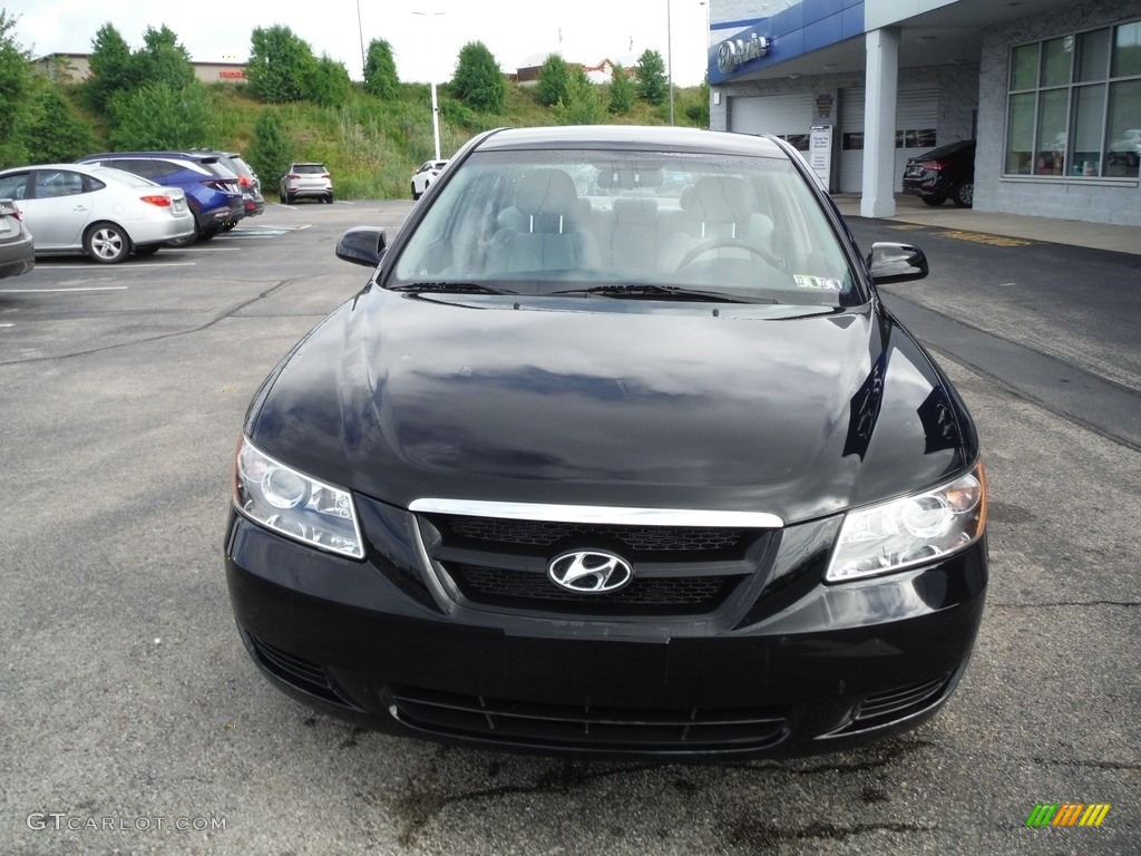 2008 Sonata GLS - Ebony Black / Beige photo #4