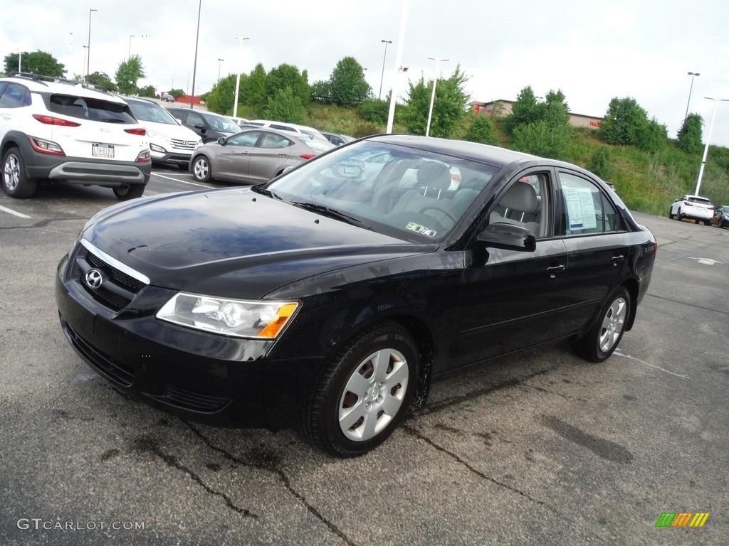 2008 Sonata GLS - Ebony Black / Beige photo #5