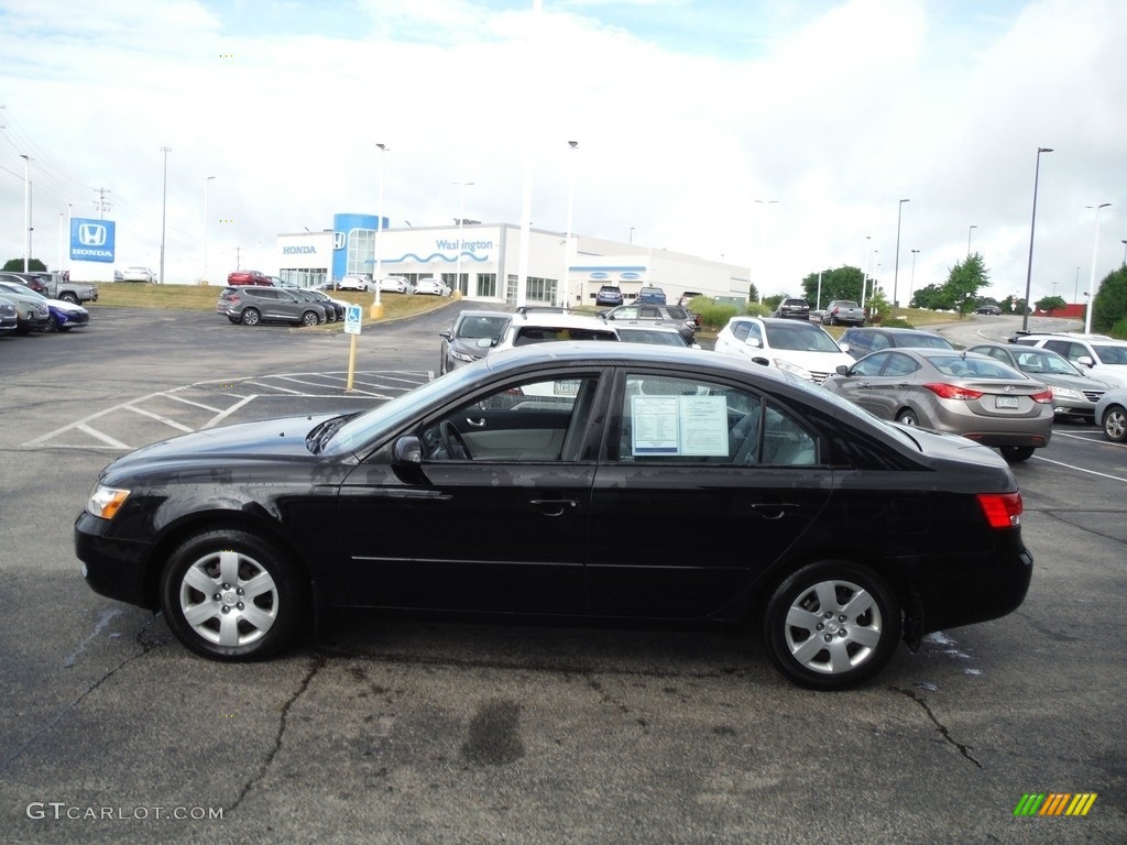 2008 Sonata GLS - Ebony Black / Beige photo #6