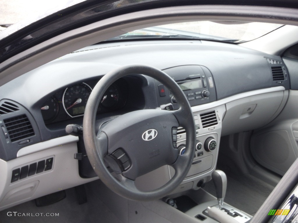 2008 Sonata GLS - Ebony Black / Beige photo #9