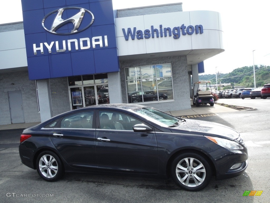 2011 Sonata Limited - Indigo Blue Pearl / Gray photo #2