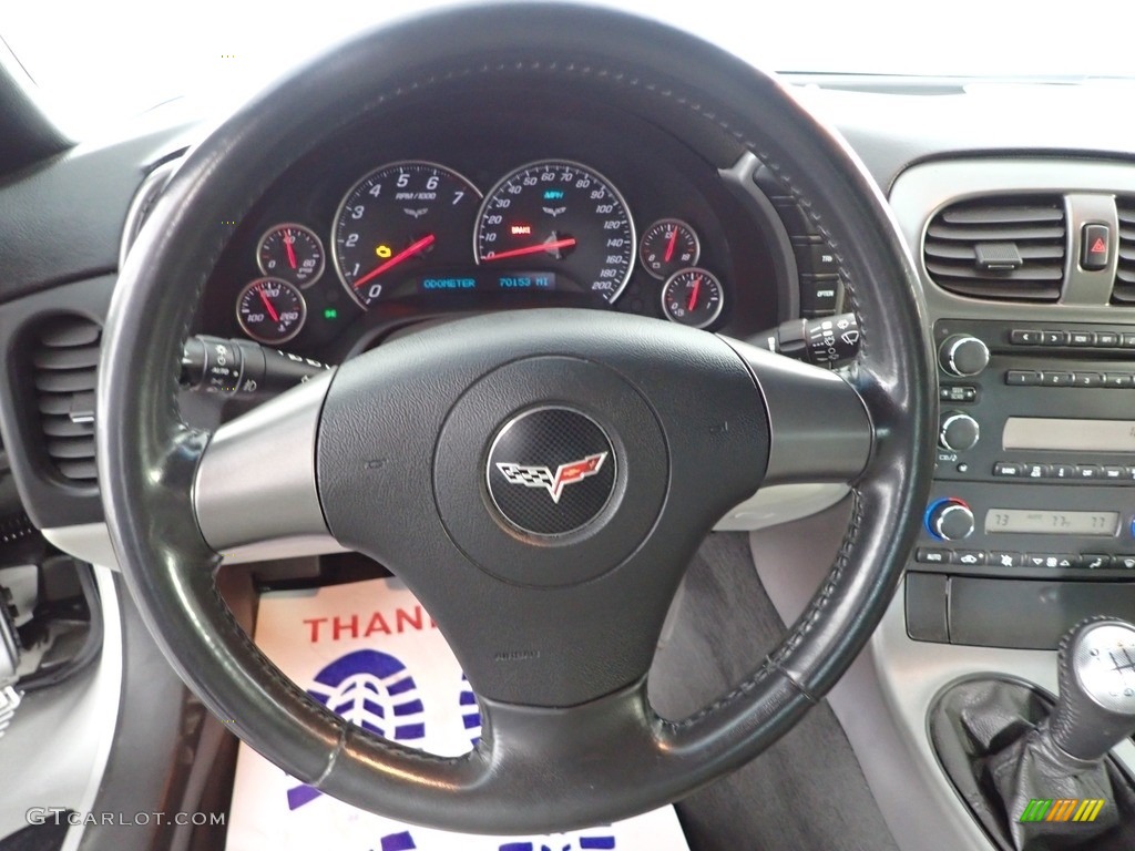 2006 Chevrolet Corvette Coupe Titanium Gray Steering Wheel Photo #144505755