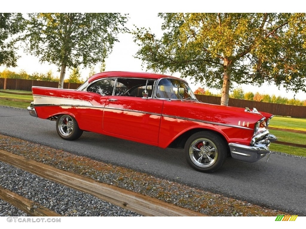 Vermillion Red 1957 Chevrolet Bel Air Hard Top Exterior Photo #144505773