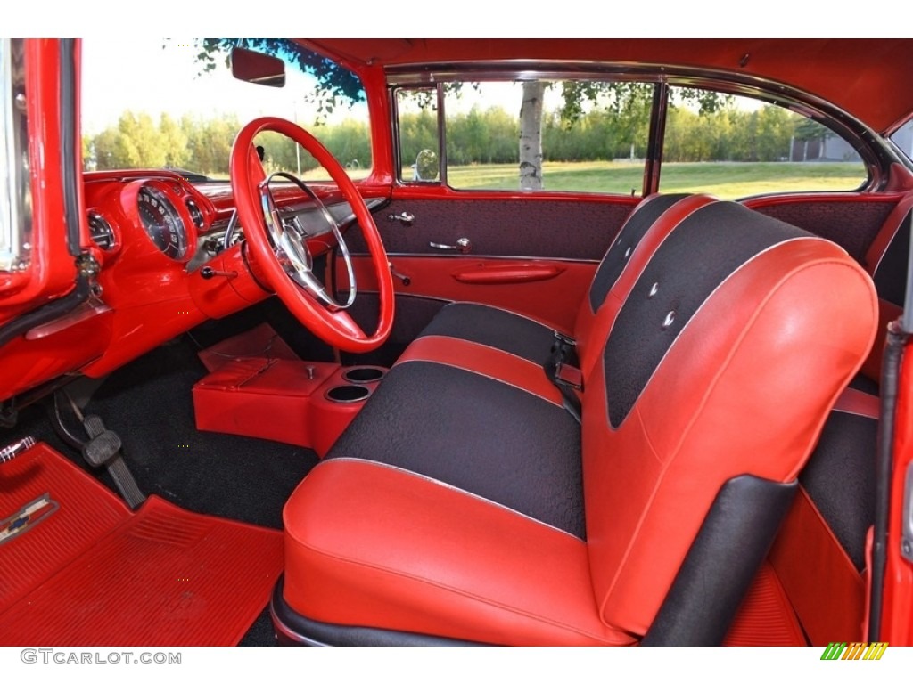 1957 Bel Air Hard Top - Vermillion Red / Red/Black photo #4