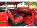 1957 Chevrolet Bel Air Red/Black Interior Front Seat Photo