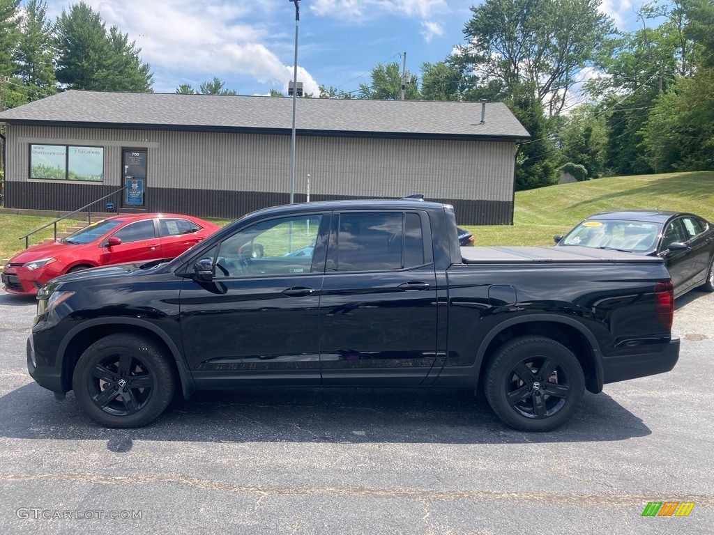2021 Ridgeline Black Edition AWD - Crystal Black Pearl / Black/Red photo #1