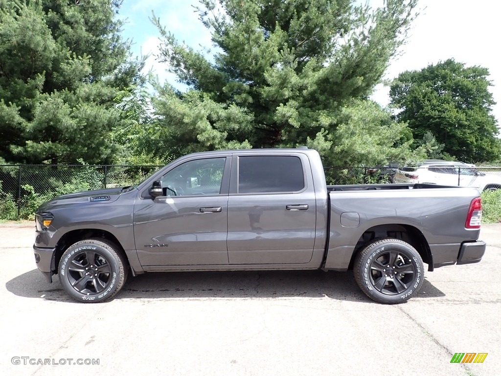 Granite Crystal Metallic 2022 Ram 1500 Big Horn Night Edition Crew Cab 4x4 Exterior Photo #144506475