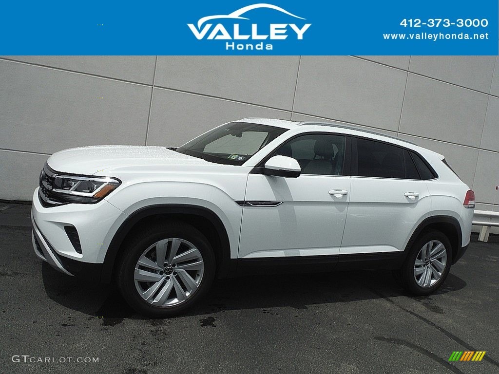 2021 Atlas Cross Sport SE Technology 4Motion - Pure White / Dark Beige/Black photo #2