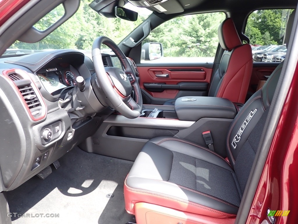 Black/Red Interior 2022 Ram 1500 Rebel Crew Cab 4x4 Photo #144507003