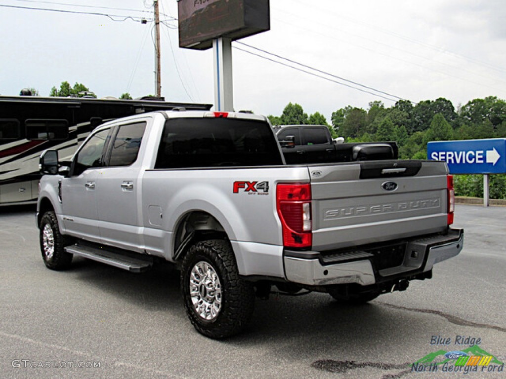 2021 F250 Super Duty XLT Crew Cab 4x4 - Iconic Silver / Medium Earth Gray photo #3