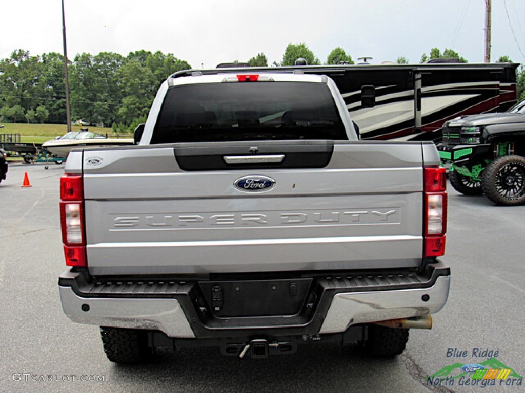 2021 F250 Super Duty XLT Crew Cab 4x4 - Iconic Silver / Medium Earth Gray photo #4