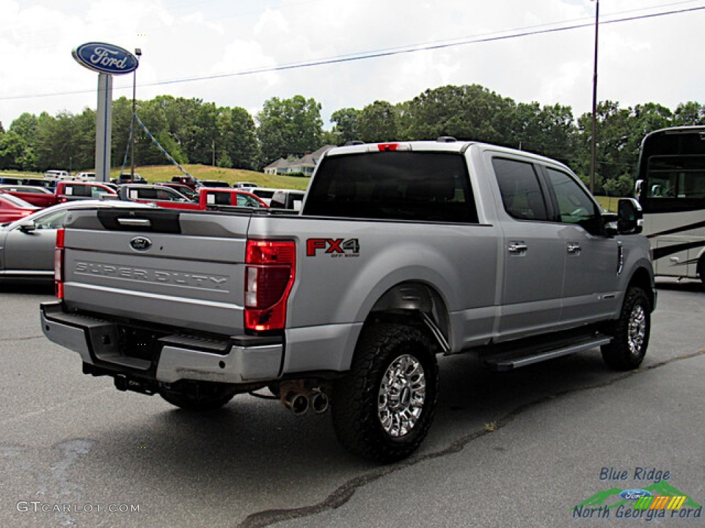 2021 F250 Super Duty XLT Crew Cab 4x4 - Iconic Silver / Medium Earth Gray photo #5