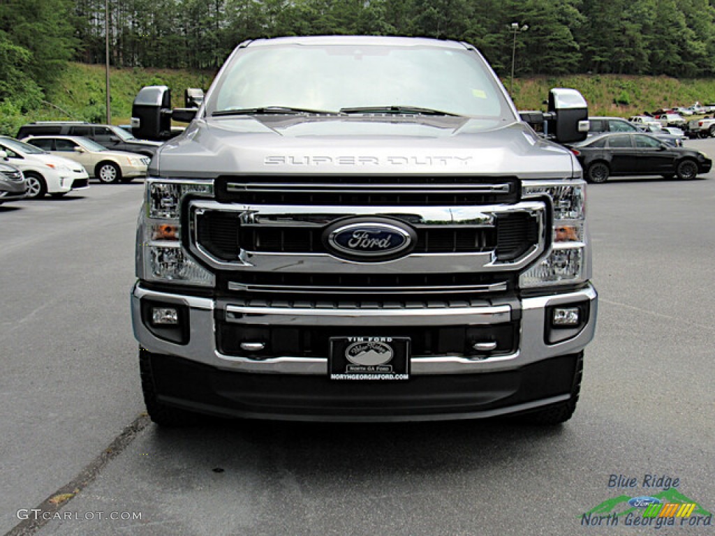 2021 F250 Super Duty XLT Crew Cab 4x4 - Iconic Silver / Medium Earth Gray photo #8
