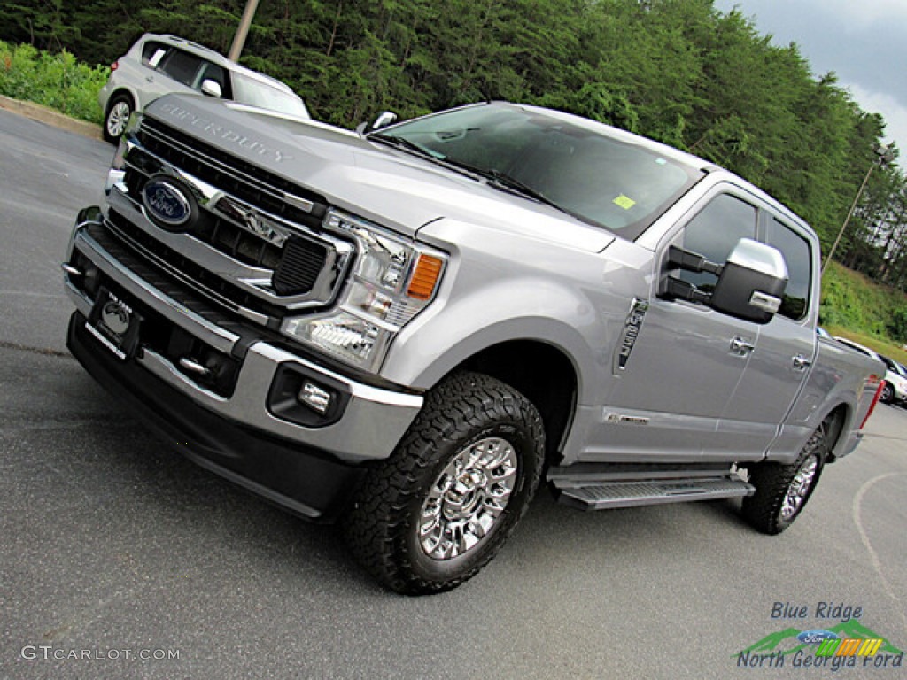 2021 F250 Super Duty XLT Crew Cab 4x4 - Iconic Silver / Medium Earth Gray photo #29