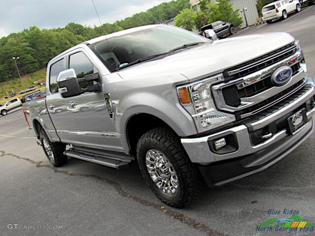 2021 F250 Super Duty XLT Crew Cab 4x4 - Iconic Silver / Medium Earth Gray photo #30
