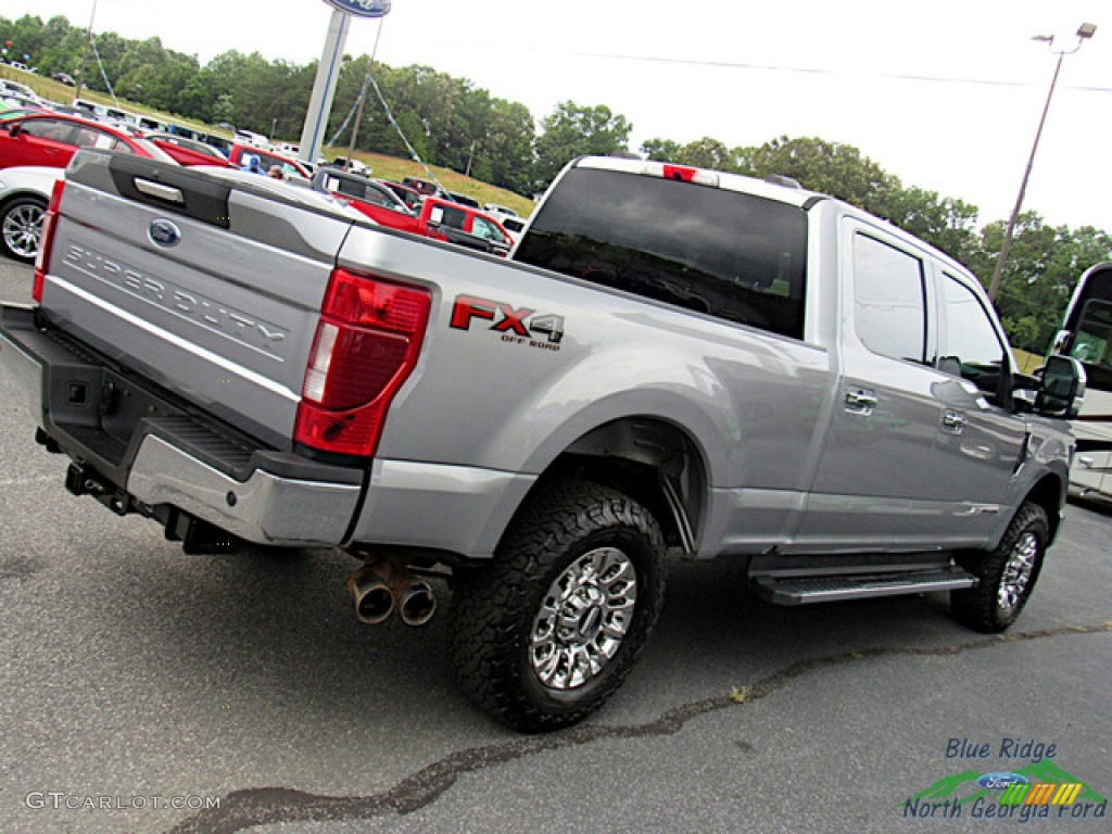 2021 F250 Super Duty XLT Crew Cab 4x4 - Iconic Silver / Medium Earth Gray photo #31