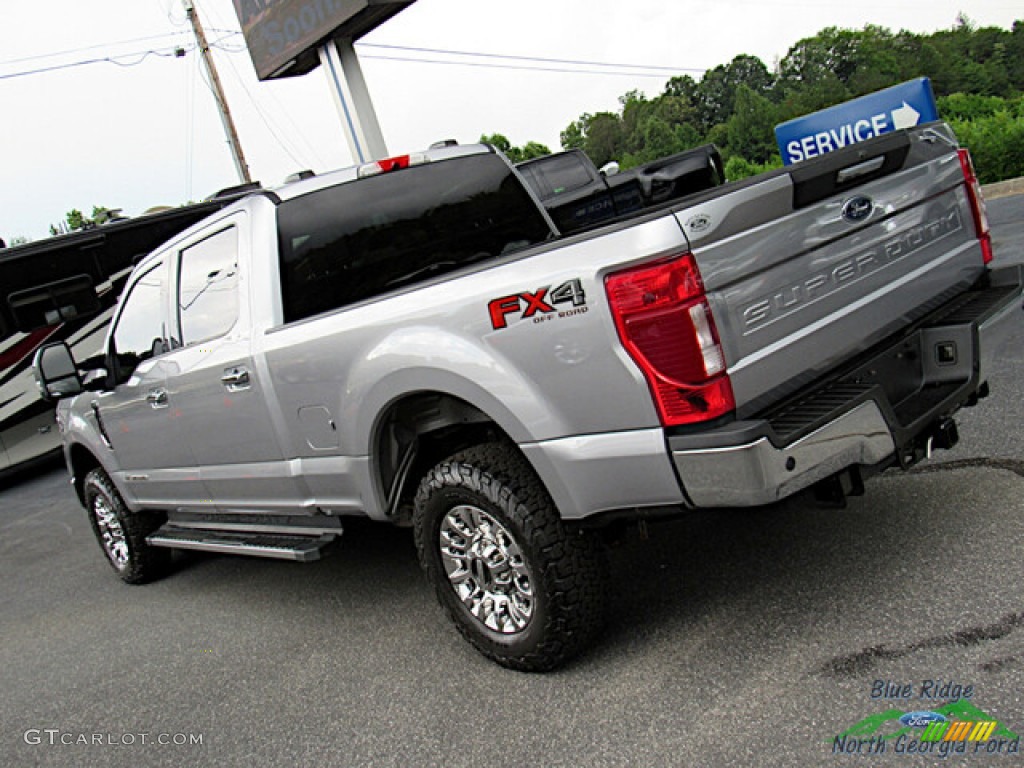 2021 F250 Super Duty XLT Crew Cab 4x4 - Iconic Silver / Medium Earth Gray photo #32
