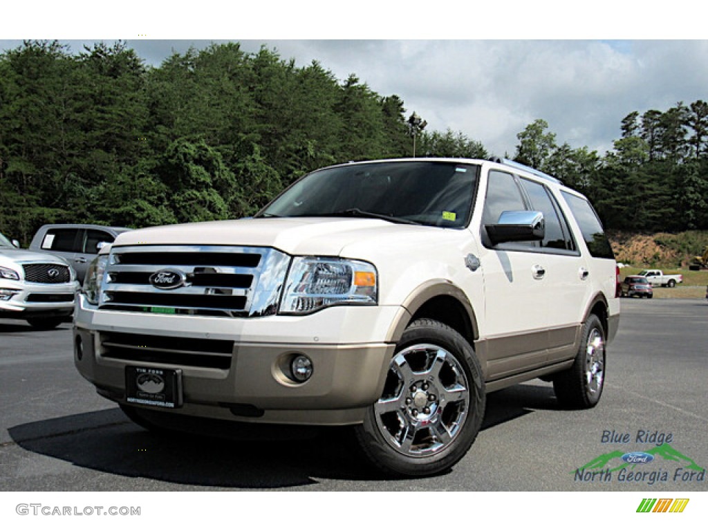 2013 Expedition XLT - White Platinum Tri-Coat / Camel photo #1