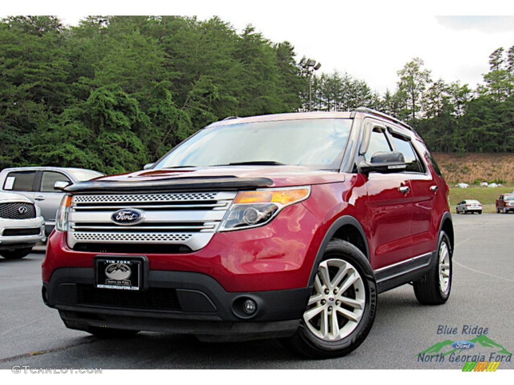 2015 Explorer XLT 4WD - Ruby Red / Medium Light Stone photo #1