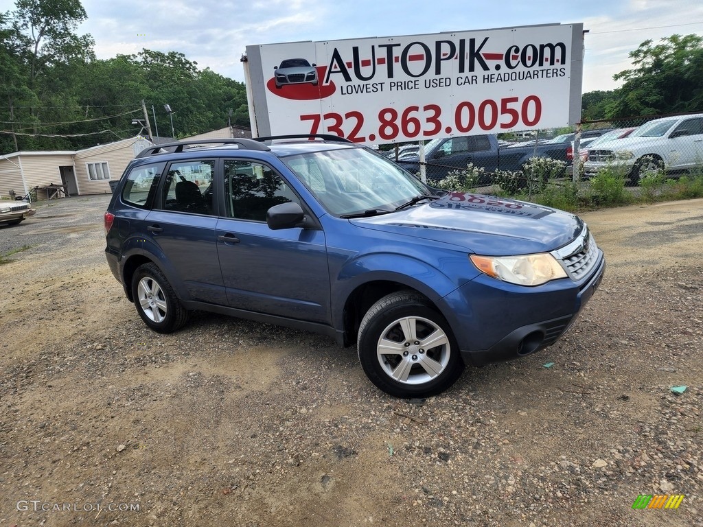 2012 Forester 2.5 X - Marine Blue Metallic / Black photo #1
