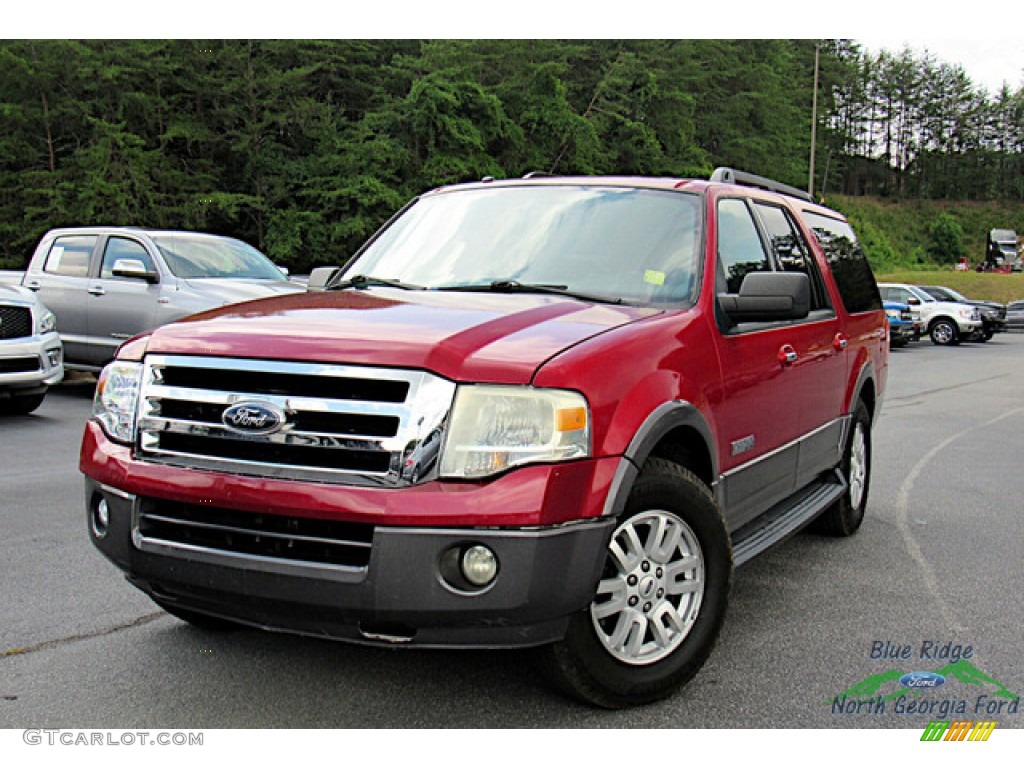 2007 Expedition EL XLT - Redfire Metallic / Charcoal Black photo #1