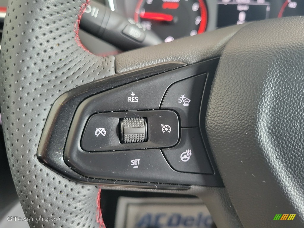 2022 Chevrolet TrailBlazer RS AWD Jet Black w/Red Accents Steering Wheel Photo #144511713