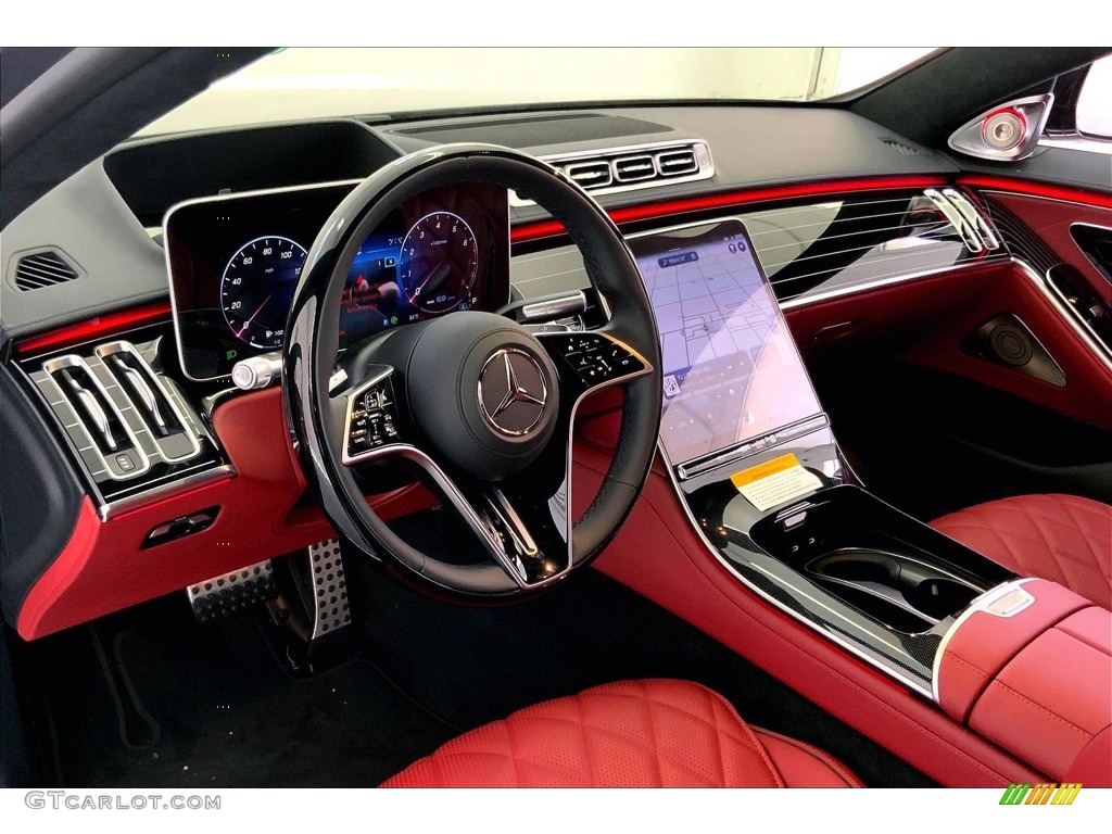 Carmine Red/Black Interior 2022 Mercedes-Benz S 580 4Matic Sedan Photo #144511953