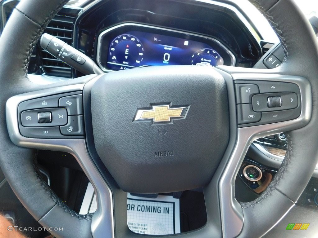 2022 Chevrolet Silverado 1500 LT Crew Cab 4x4 Jet Black Steering Wheel Photo #144513438