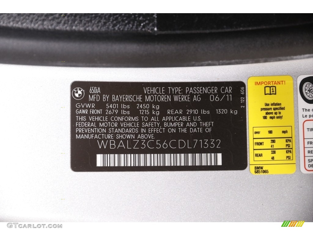 2012 6 Series 650i Convertible - Titanium Silver Metallic / Black Nappa Leather photo #24