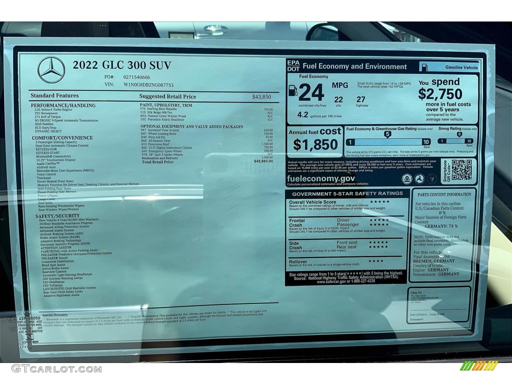 2022 GLC 300 - Starling Blue Metallic / Silk Beige photo #12