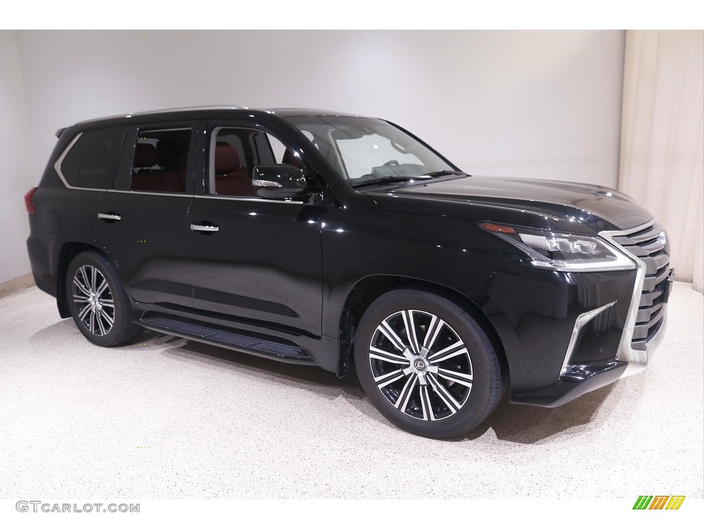 2018 LX 570 - Black Onyx / Cabernet photo #1