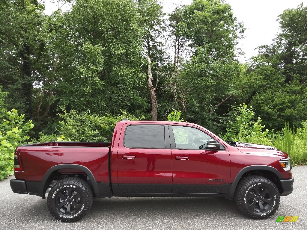 Delmonico Red Pearl 2022 Ram 1500 Rebel Crew Cab 4x4 Exterior Photo #144519246