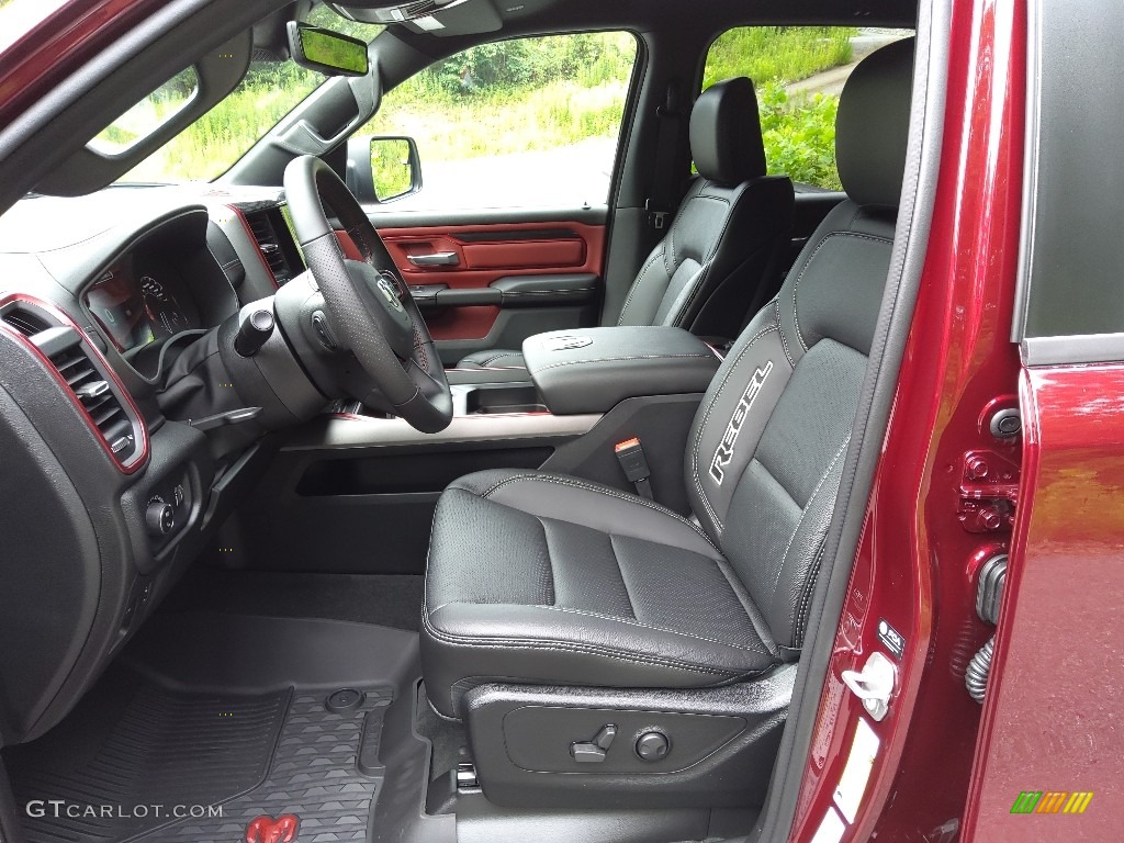 Black/Red Interior 2022 Ram 1500 Rebel Crew Cab 4x4 Photo #144519405