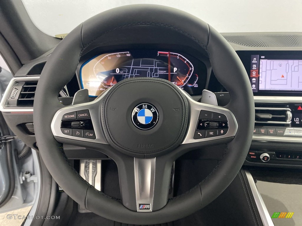2022 BMW 4 Series 430i Gran Coupe Black Steering Wheel Photo #144523102
