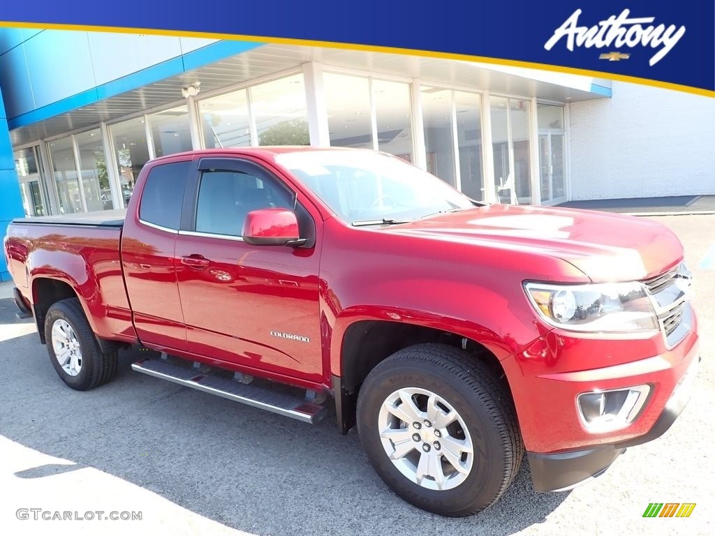 2018 Colorado LT Extended Cab 4x4 - Red Hot / Jet Black photo #1